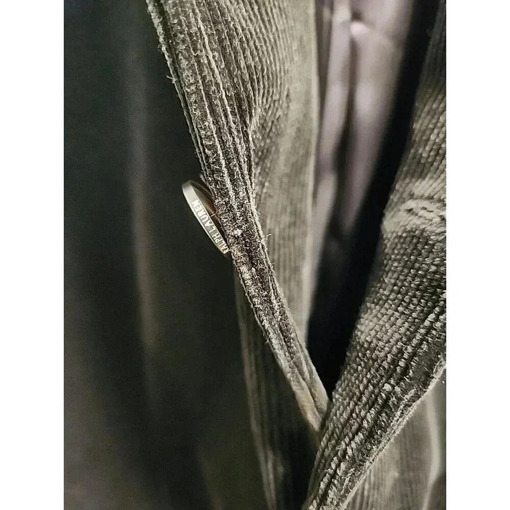 Polo Ralph Lauren Men's Corduroy Blazer 3 Button Black Sz 44 L Long 100% Cotton